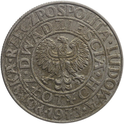 20 złotych kwitnące drzewo 1973 próba, st. 2 nalot