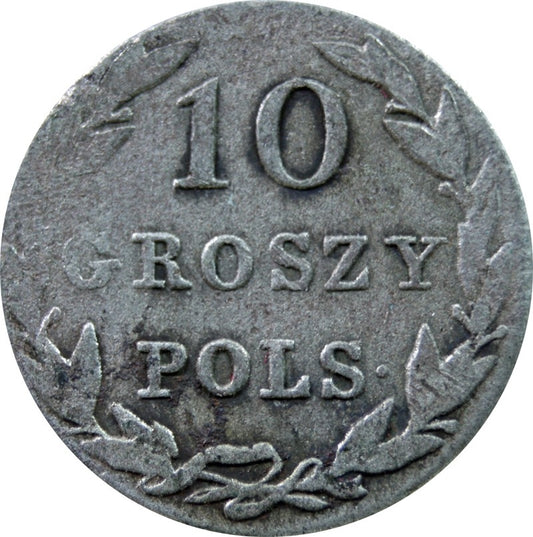 Królestwo Polskie 10 groszy polskich 1830 K-G