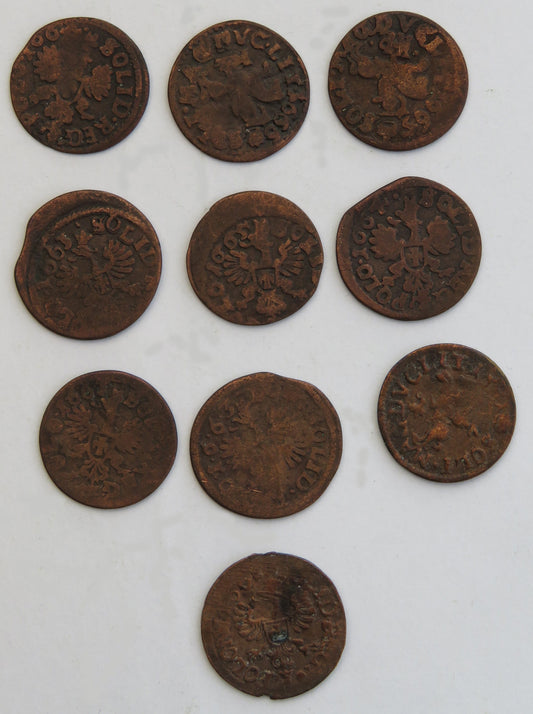 Lot: Jan Kazimierz, boratynki 10 szt.