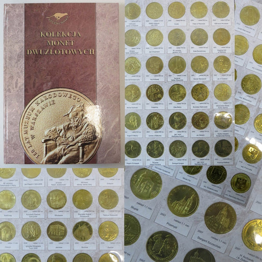 Pełny zestaw monet 2 zł GN 1995-2014, 260 szt.  + album
